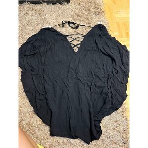 Francesca's Swim Cover-up Black and White Size Small